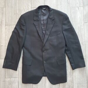 Jos. A. Bank Signature 46R 2 Btn Blazer Jacket Sport Coat Silk Camel Hair Black